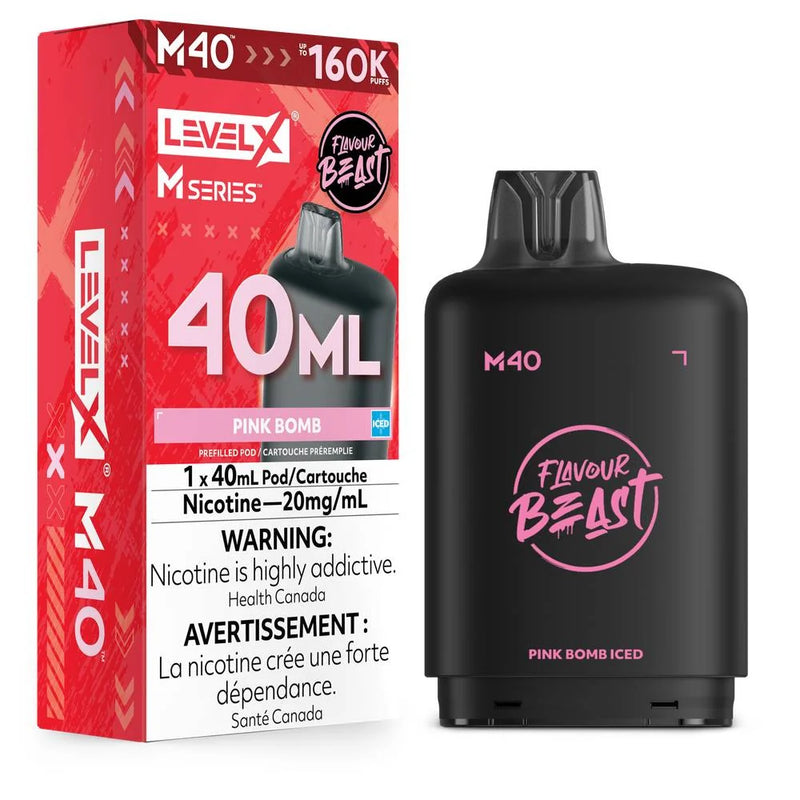 Level X M Series Flavour Beast Pod - Pink Bomb Iced 20mg