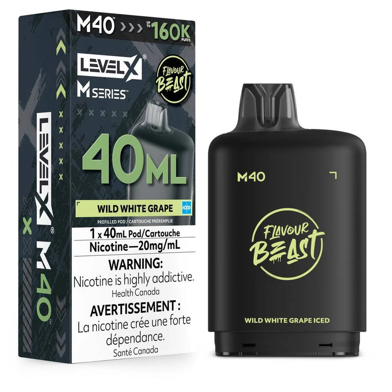 Level X M Series Flavour Beast Pod 40ml - Wild White Grape Iced 20mg