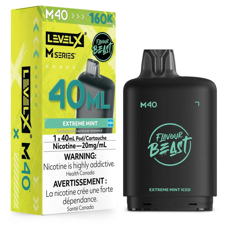 Level X M Series Flavour Beast Pod 40ml - Extreme Mint Iced 20mg