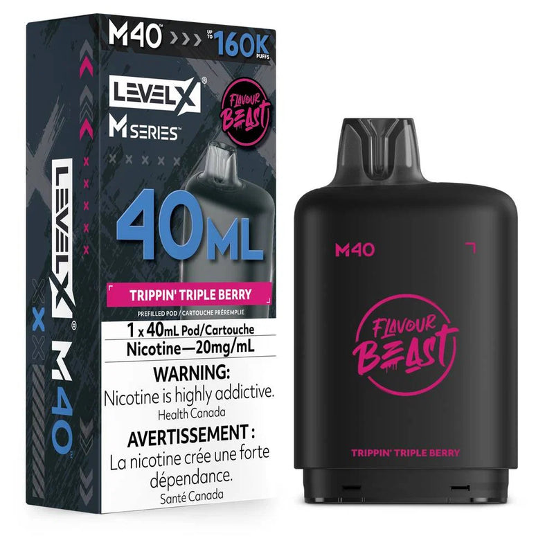 Level X M Series Flavour Beast Pod 40ml - Trippin’ Triple Berry 20mg
