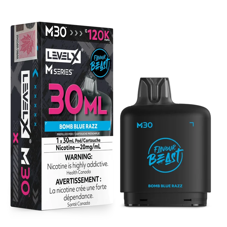 Level X M Series Flavour Beast Pod 30ml - Bomb Blue Razz 20mg