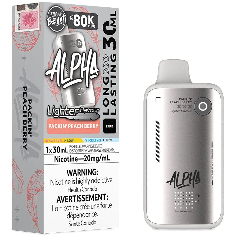 Flavour Beast Alpha 80K Disposable - L.S. Packin’ Peach Berry 20mg
