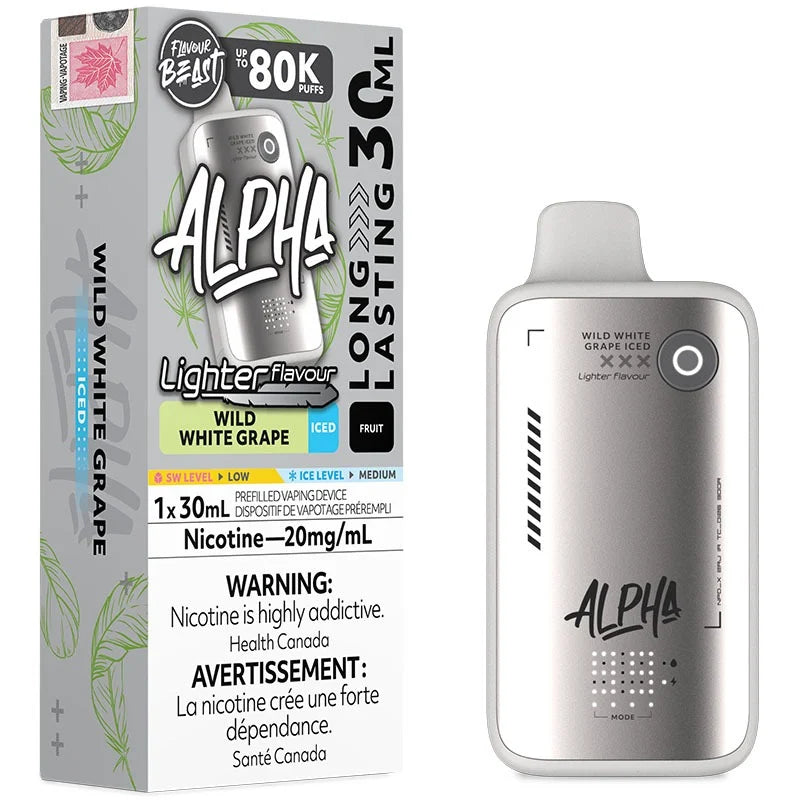 Flavour Beast Alpha 80K Disposable - L.S. Wild White Grape Iced 20mg
