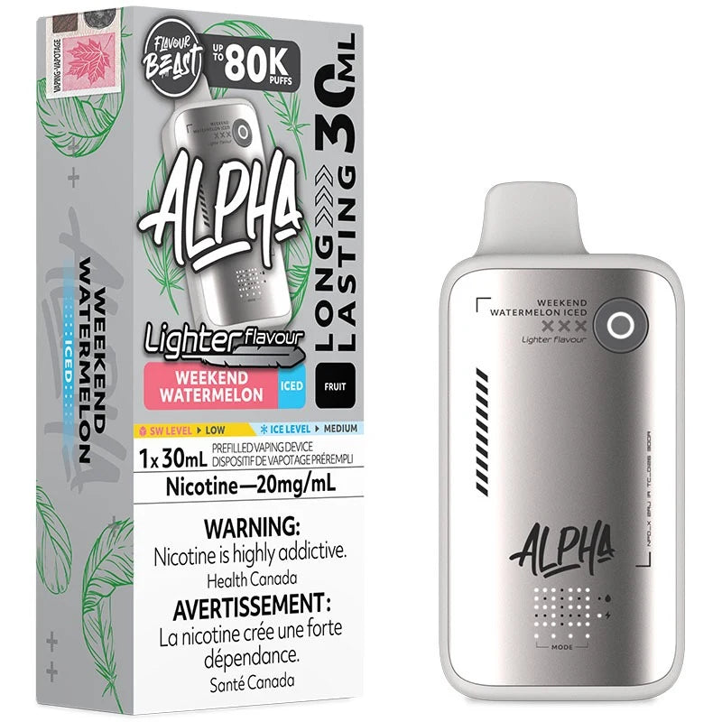 Flavour Beast Alpha 80K Disposable - L.S. Weekend Watermelon Iced 20mg