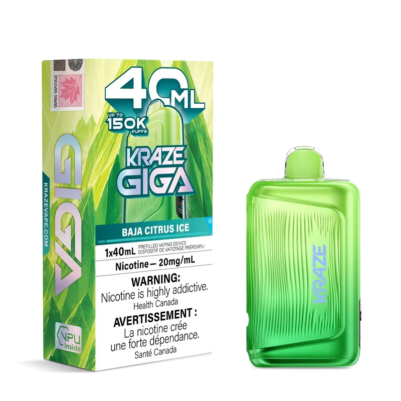Kraze Giga Disposable - Baja Citrus Ice 20mg