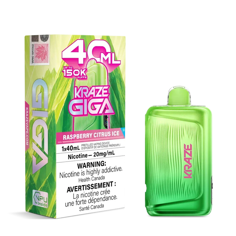 Kraze Giga Disposable - Raspberry Citrus Ice 20mg