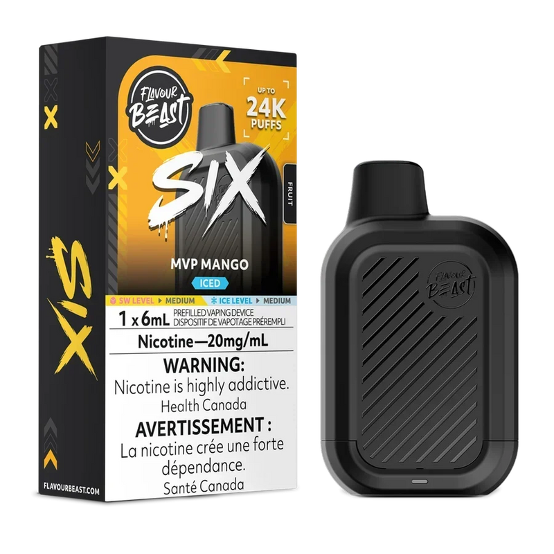 Flavour Beast Six Disposable - MVP Mango Iced 20mg