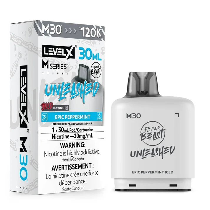 Level X M Series Flavour Beast Unleashed Pod 30ml - Epic Peppermint Iced 20mg