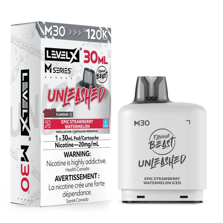 Level X M Series Flavour Beast Unleashed Pod 30ml - Epic Strawberry Watermelon Iced 20mg