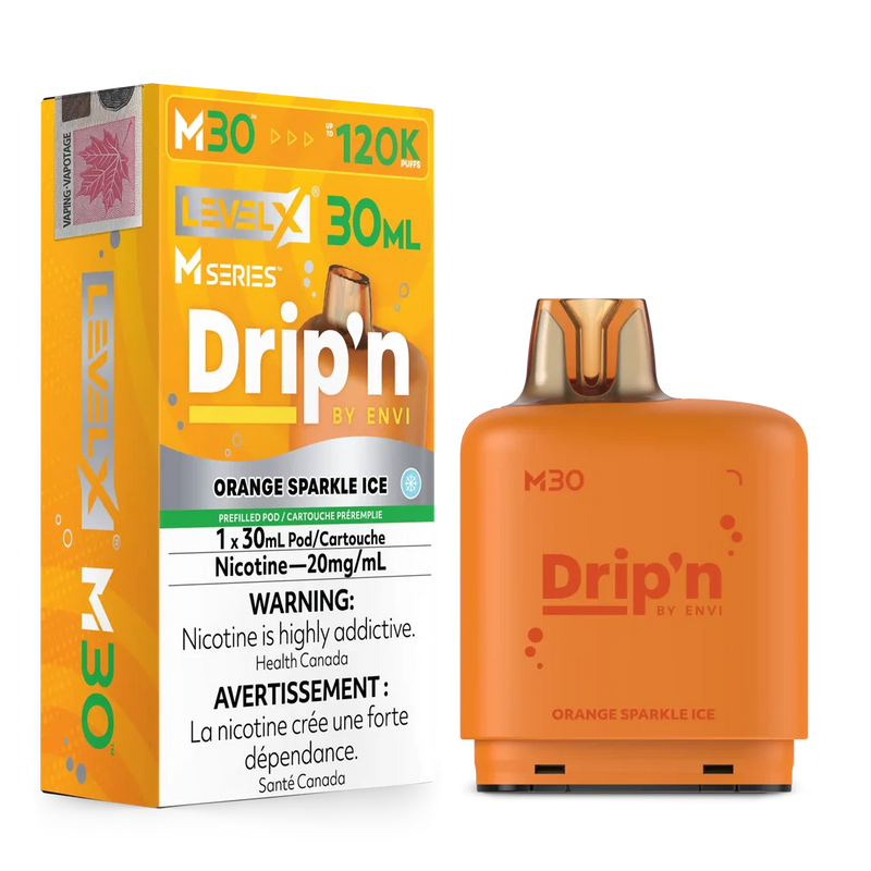 Level X M Series Drip’n Pod 30ml - Orange Sparkle Ice 20mg