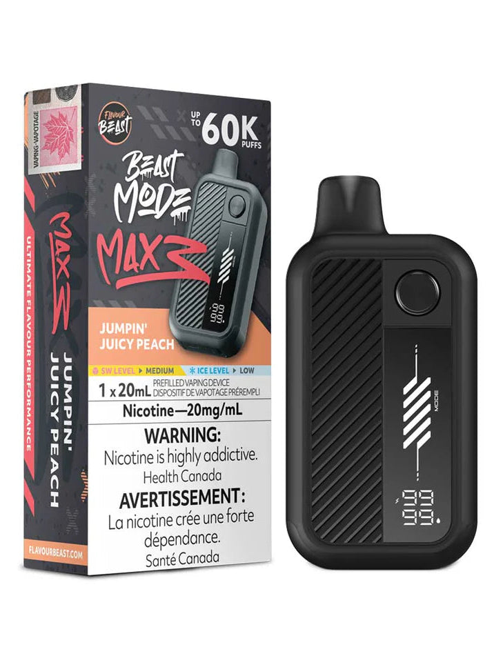 Flavour Beast Beast Mode Max 3 Disposable - Jumpin' Juicy Peach Ice 20mg