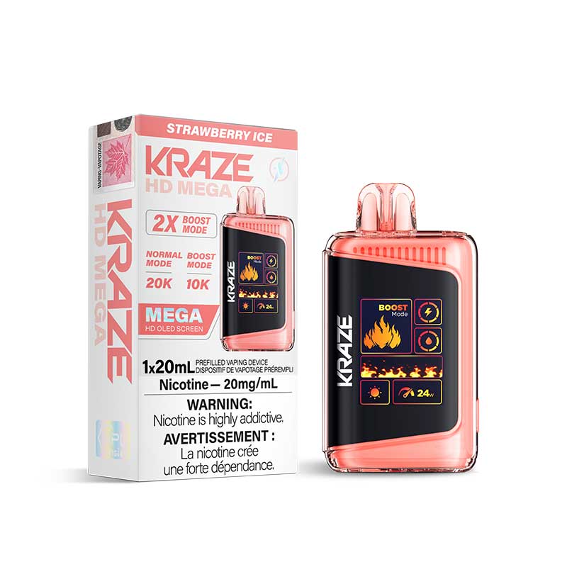Kraze HD Mega Disposable - Strawberry Ice 20mg