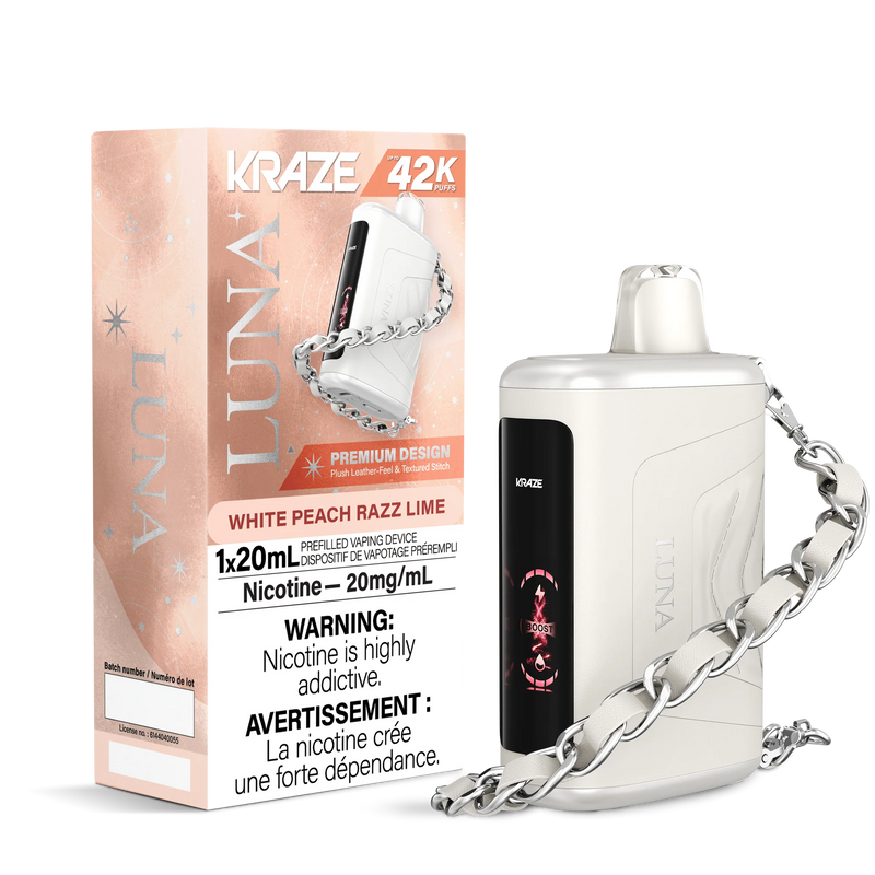 Kraze Luna Disposable - White Peach Razz Lime 20mg
