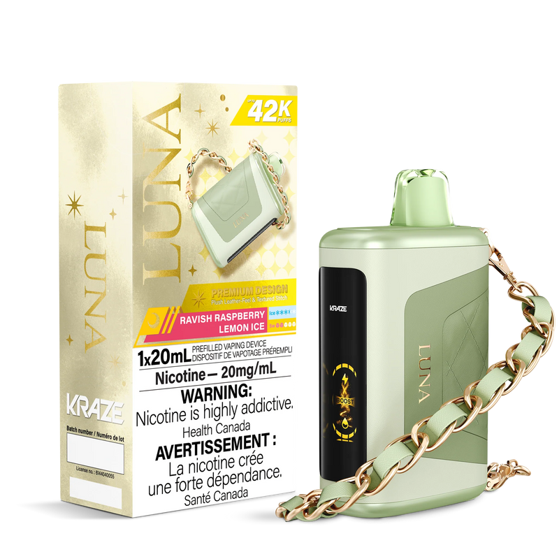 Kraze Luna Disposable - Ravish Raspberry Lemon Ice 20mg