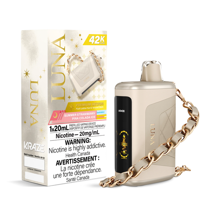 Kraze Luna Disposable - Summer Strawberry Pina Colada Ice 20mg