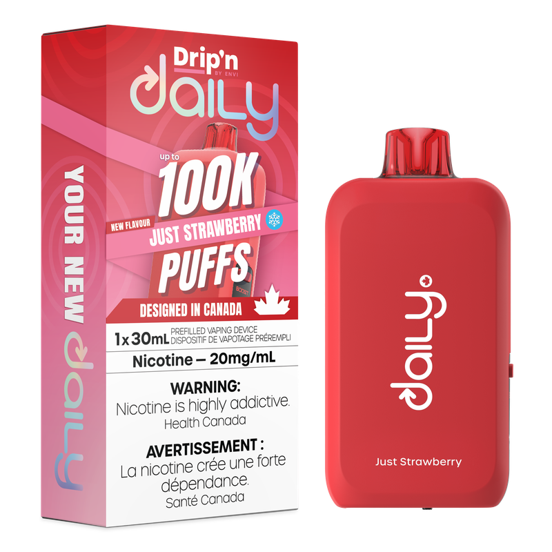 Drip'n Daily 100K Disposable - Just Strawberry Ice 20mg