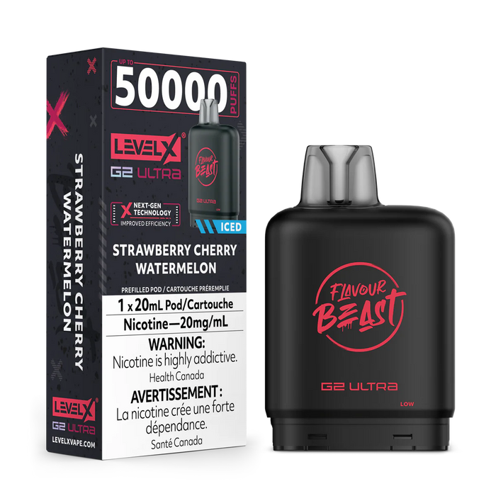 Level X Flavour Beast G2 Ultra - Strawberry Cherry Watermelon Iced 20mg