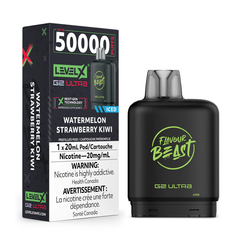 Level X Flavour Beast G2 Ultra - Watermelon Strawberry Kiwi Iced 20mg