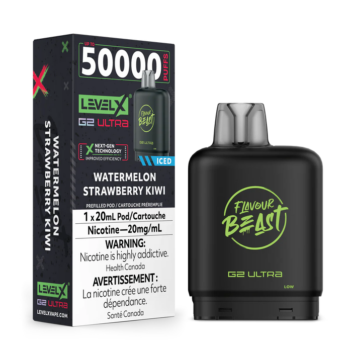 Level X Flavour Beast G2 Ultra - Watermelon Strawberry Kiwi Iced 20mg