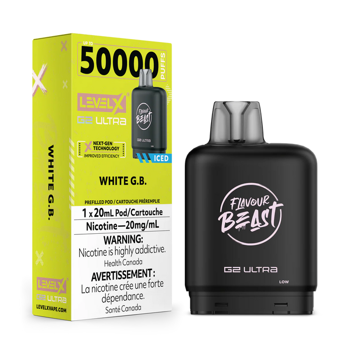 Level X Flavour Beast G2 Ultra - White G.B. Iced 20mg