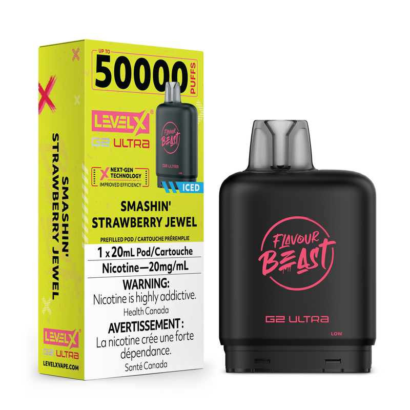 Level X Flavour Beast G2 Ultra - Smashin' Strawberry Jewel 20mg