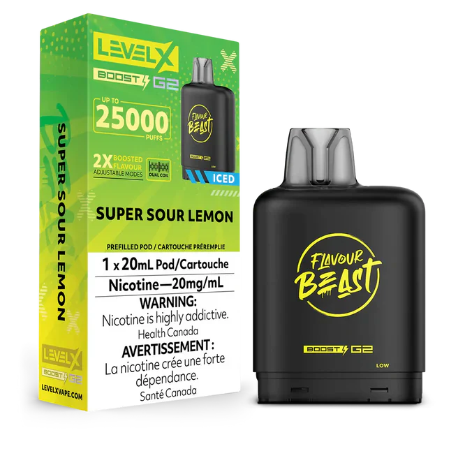 Level X Flavour Beast Boost G2 - Super Sour Lemon 20mg