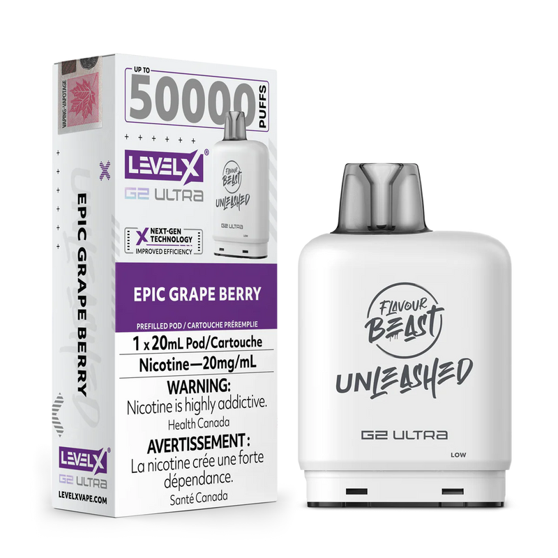 Level X Flavour Beast Unleashed G2 Ultra - Grape Berry 20mg