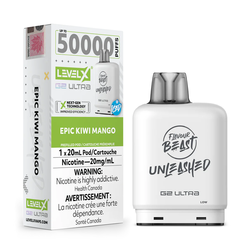 Level X Flavour Beast Unleashed G2 Ultra - Kiwi Mango Iced 20mg