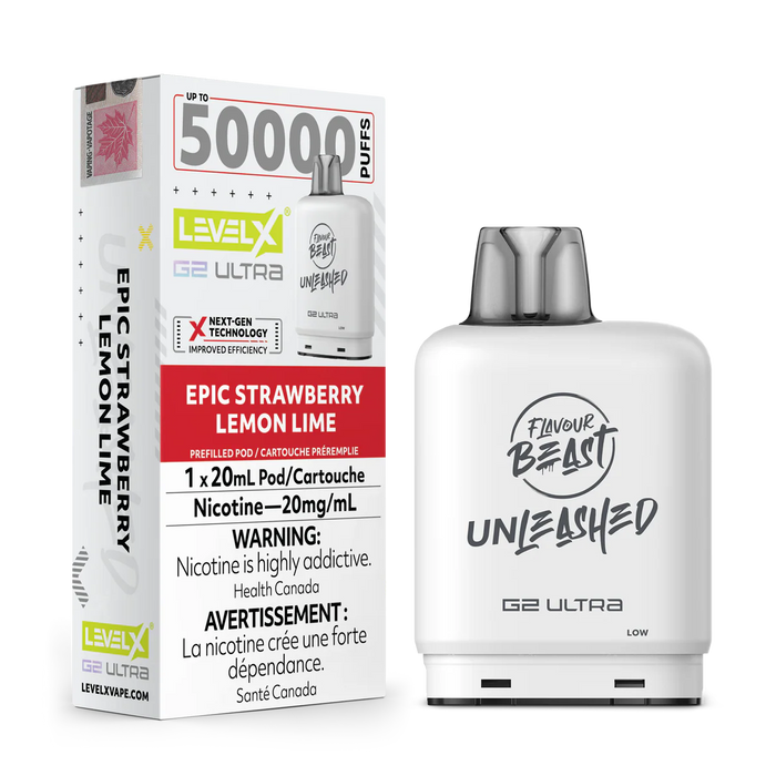 Level X Flavour Beast Unleashed G2 Ultra - Strawberry Lemon Lime 20mg