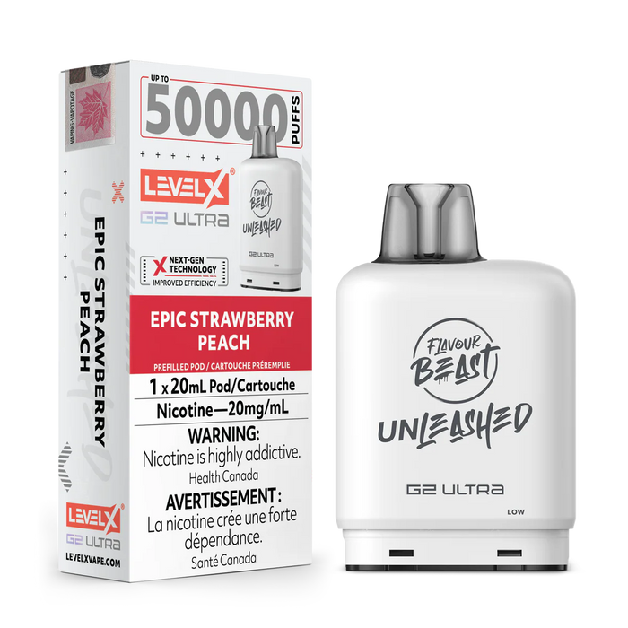 Level X Flavour Beast Unleashed G2 Ultra - Strawberry Peach 20mg