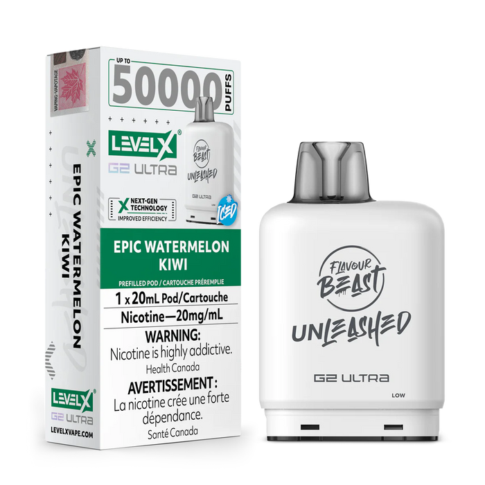 Level X Flavour Beast Unleashed G2 Ultra - Watermelon Kiwi Iced 20mg