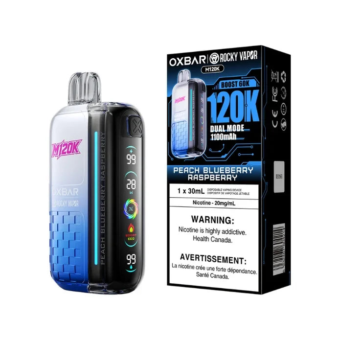 Oxbar M120K Disposable - Peach Blueberry Raspberry 20mg