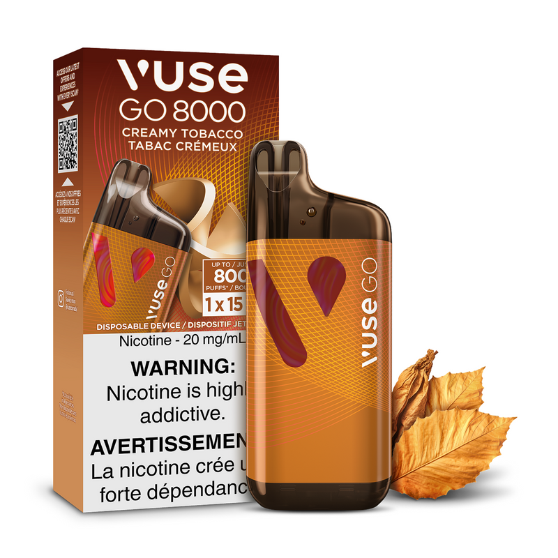 Vuse GO 8000 2.0 Disposable  - Creamy Tobacco 20mg