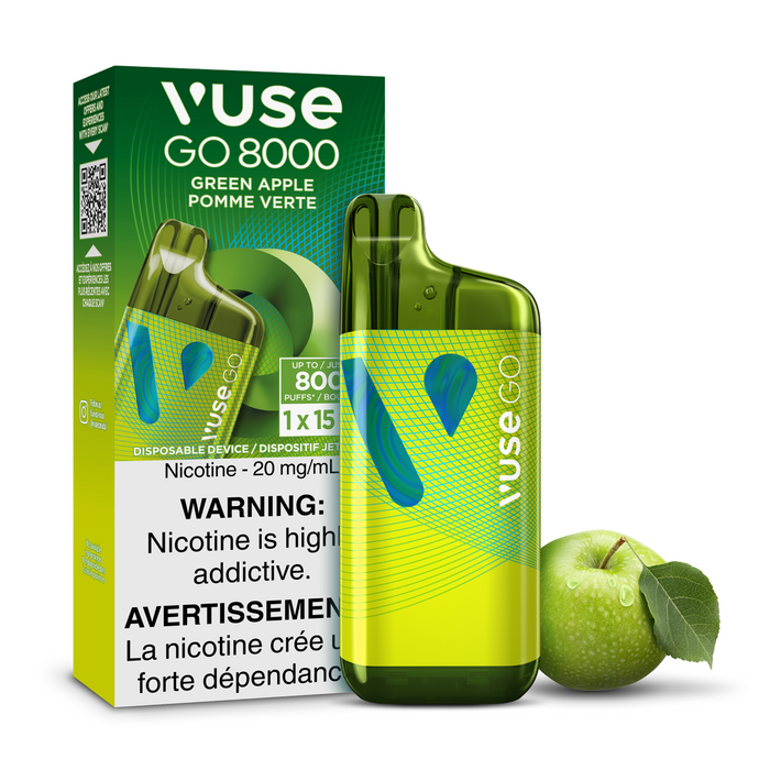 Vuse GO 8000 2.0 Disposable  - Green Apple 20mg