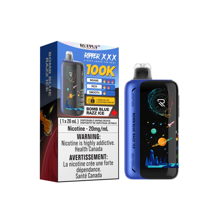 RIPPER XXX 100K Disposable - Bomb Blue Razz Ice 20mg