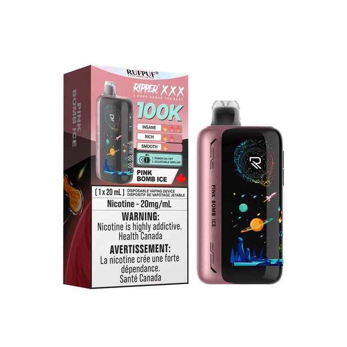 RIPPER XXX 100K Disposable - Pink Bomb Ice 20mg