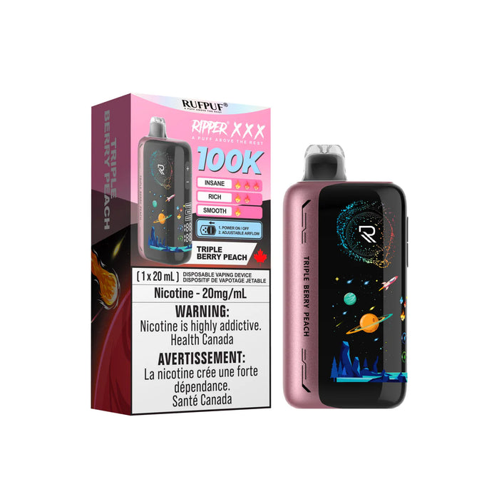 RIPPER XXX 100K Disposable - Triple Berry Peach 20mg