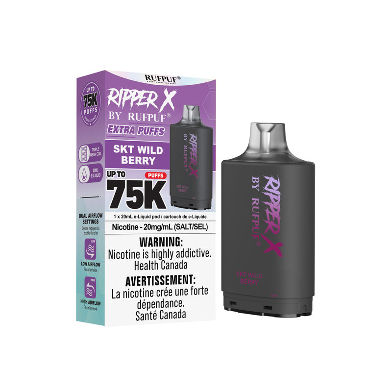 RIPPER X by RUFPUF 75K Pod - SKT Wild Berry 20mg