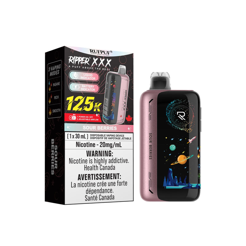Ripper XXX 125K Disposable - Sour Berries 20mg
