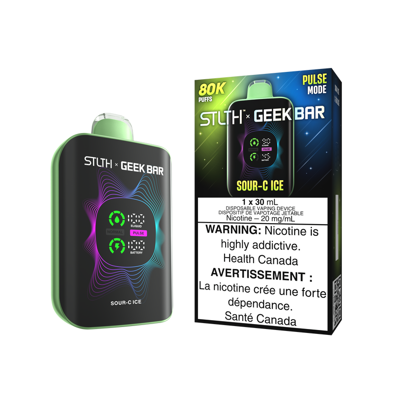 STLTH x Geek Bar 80K Disposable - Sour-C Ice 20mg