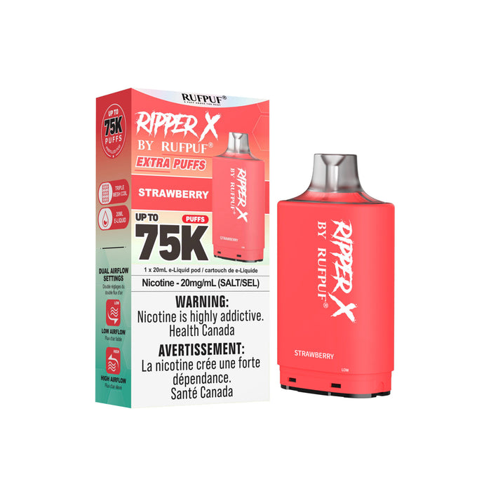 RIPPER X by RUFPUF 75K Pod - Strawberry 20mg