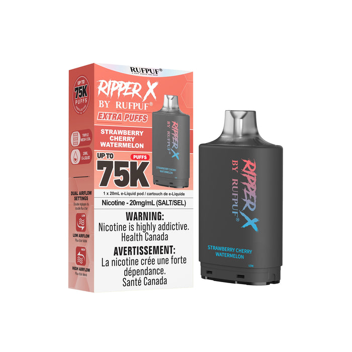 RIPPER X by RUFPUF 75K Pod - Strawberry Cherry Watermelon 20mg