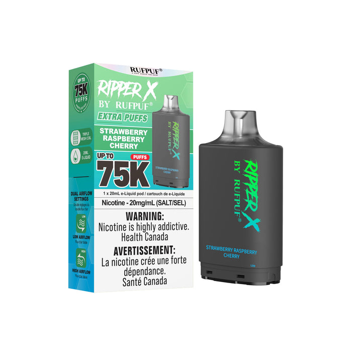 RIPPER X by RUFPUF 75K Pod - Strawberry Raspberry Cherry 20mg