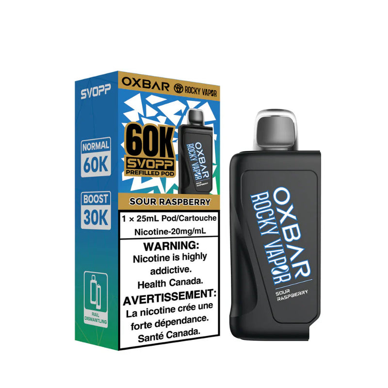 Oxbar Rocky Vapor SVOPP 60K Pod - Sour Raspberry 20mg
