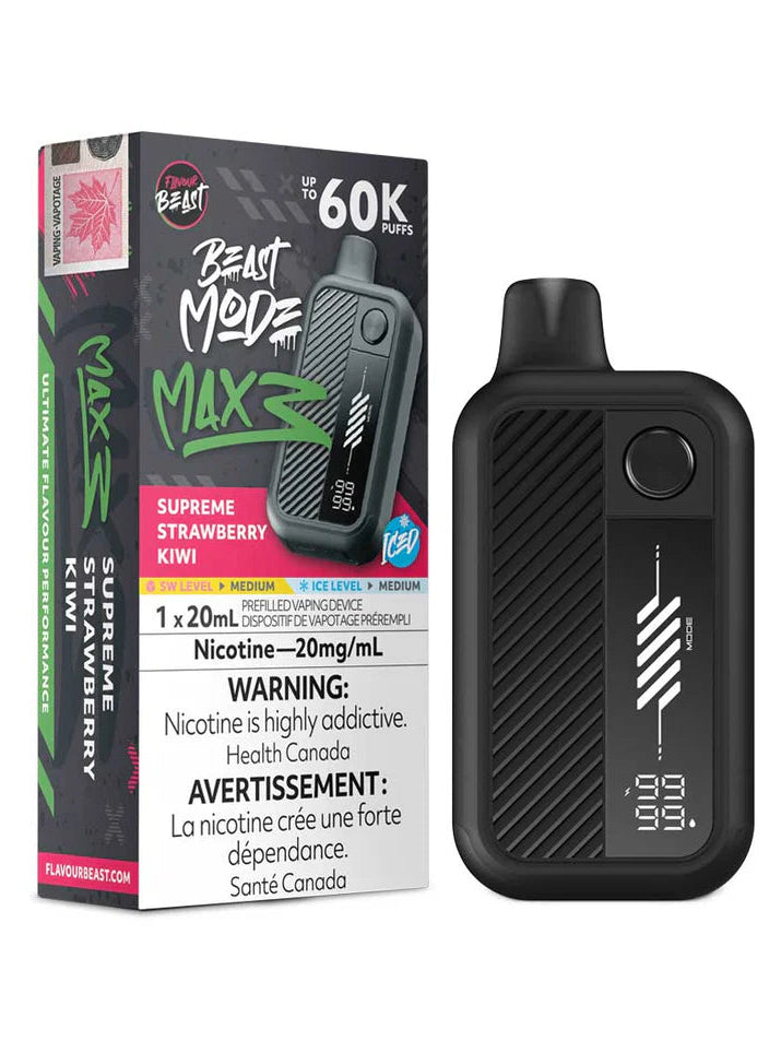 Flavour Beast Beast Mode Max 3 Disposable - Supreme Strawberry Kiwi Ice 20mg