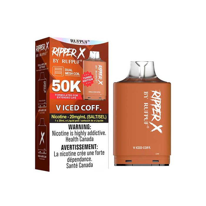 RIPPER X by RUFPUF 50K Pod - V Iced Coff. 20mg