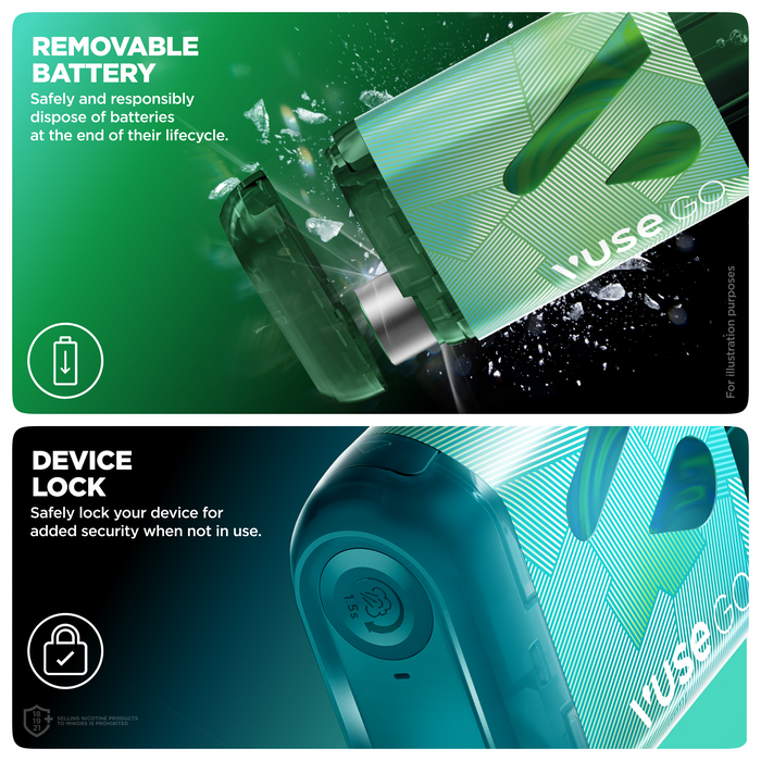 Vuse GO 1000 2.0 Disposable - Green Apple 20mg