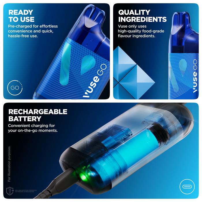 Vuse GO 5000 2.0 Disposable - Blue Raspberry 20mg