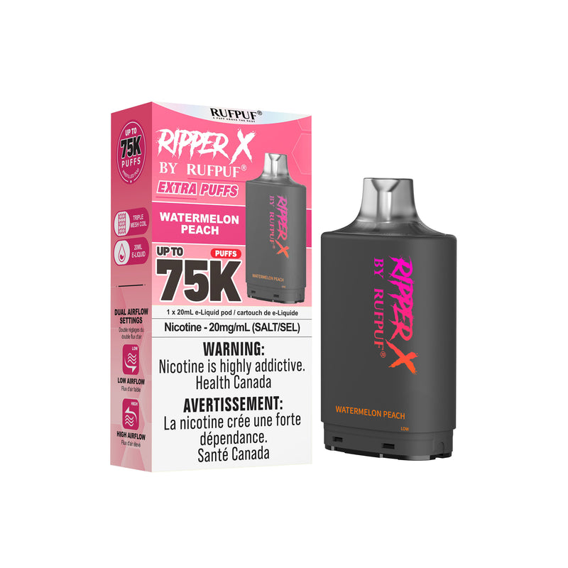 RIPPER X by RUFPUF 75K Pod - Watermelon Peach 20mg