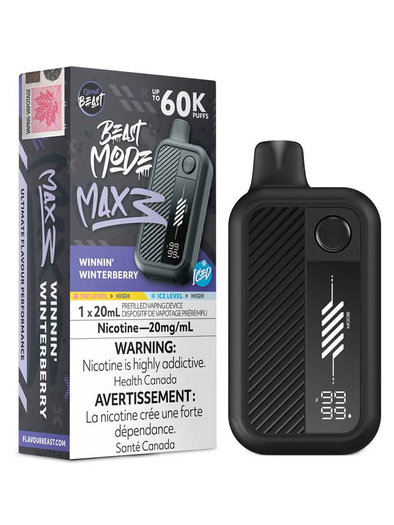Flavour Beast Beast Mode Max 3 Disposable - Winnin' Winterberry Ice 20mg